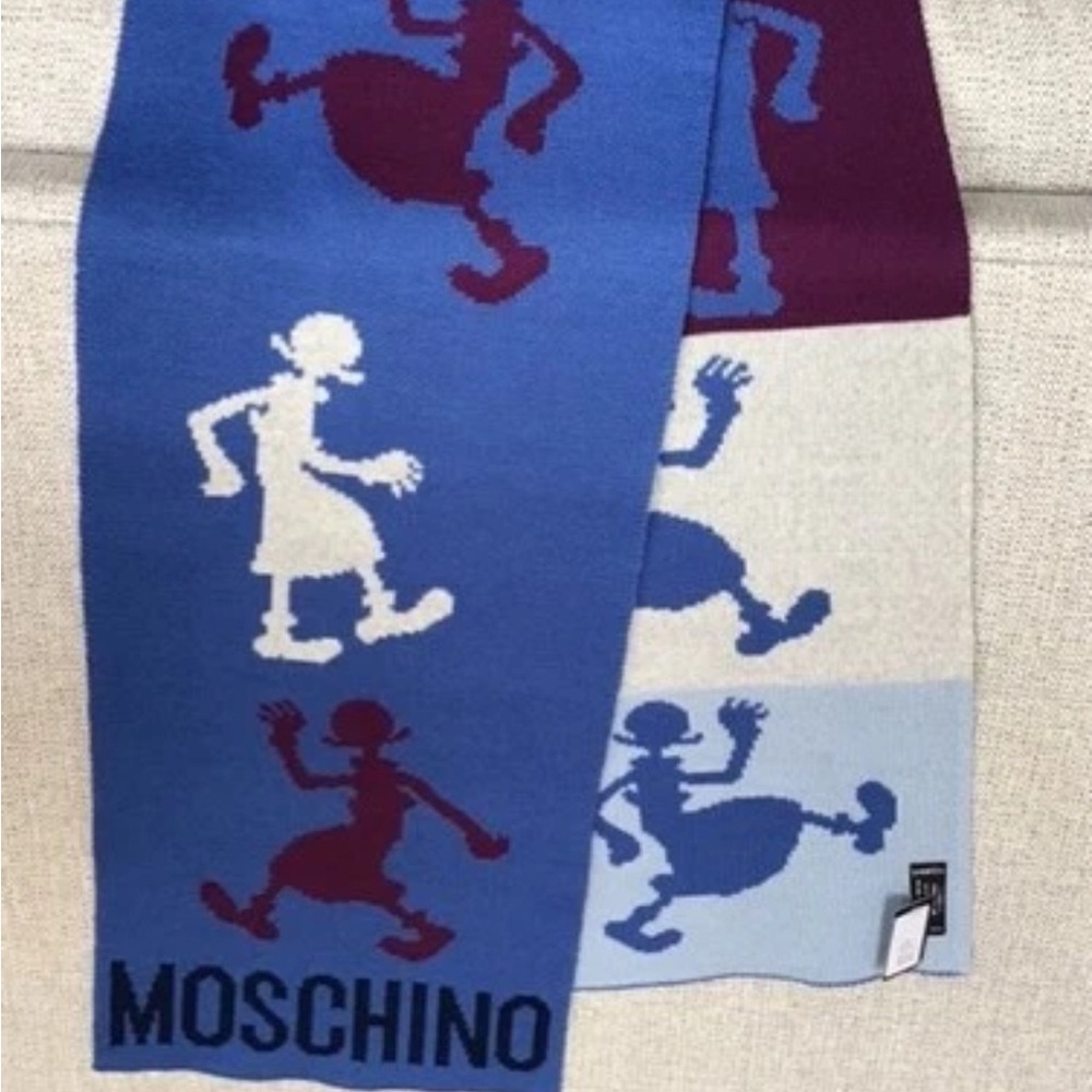 NWT MOSCHINO OLIVE OYL WOOL SCARF - RARE